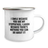 Funny Stepfather Gifts, I Smile Because You Are My Stepfather, Unique Birthday Camping Mug for Men, Gifts from Family, Gifts for Stepfather - Image 2